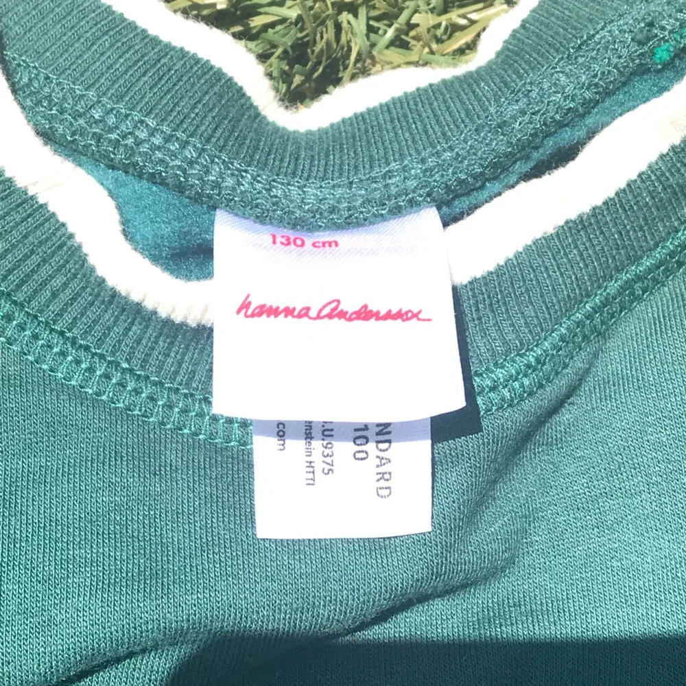 HANNA ANDERSON Green Color Block Sweatshirt - Picture 2 of 3